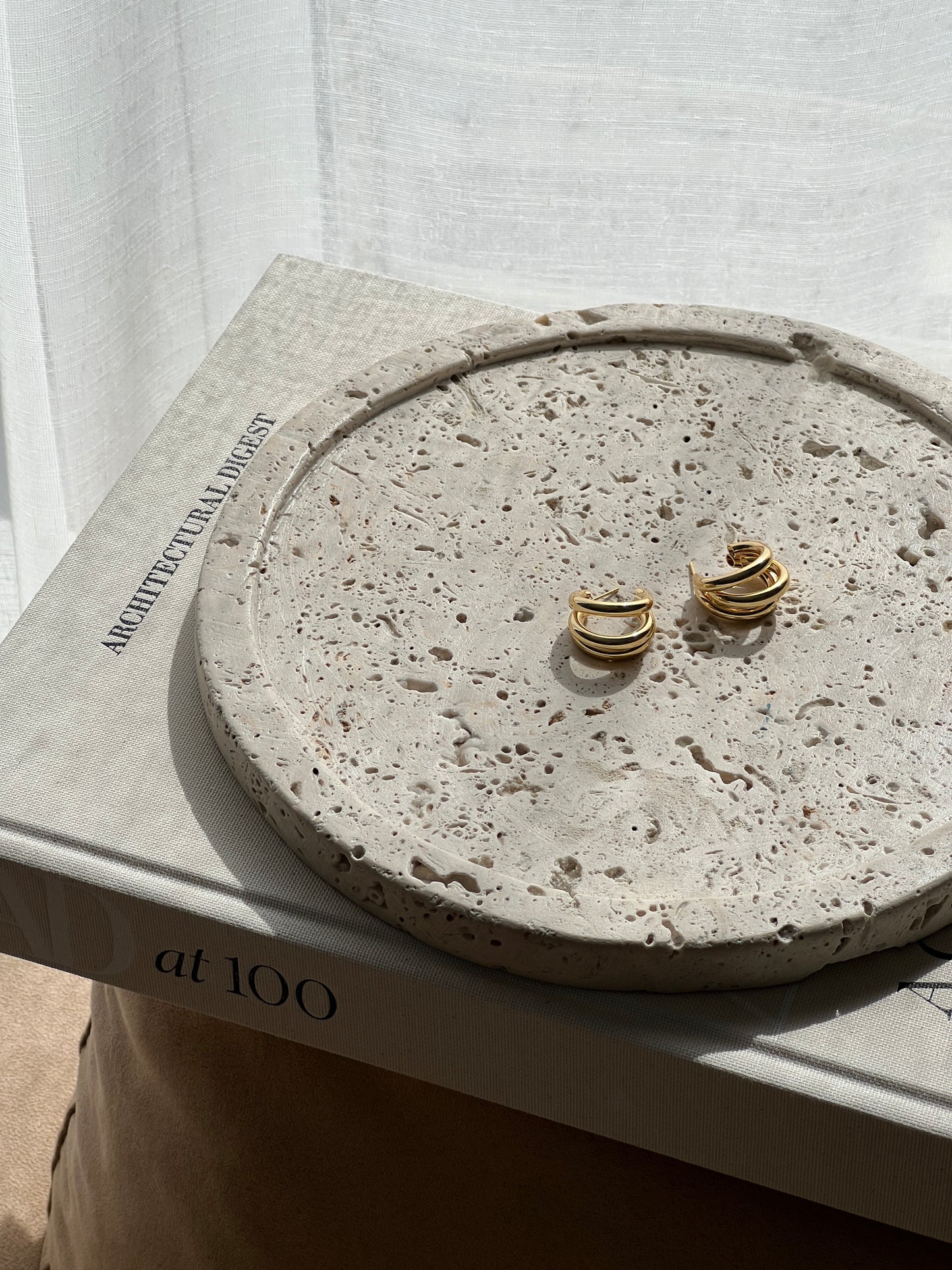 Nessa - Traverten Tepsi